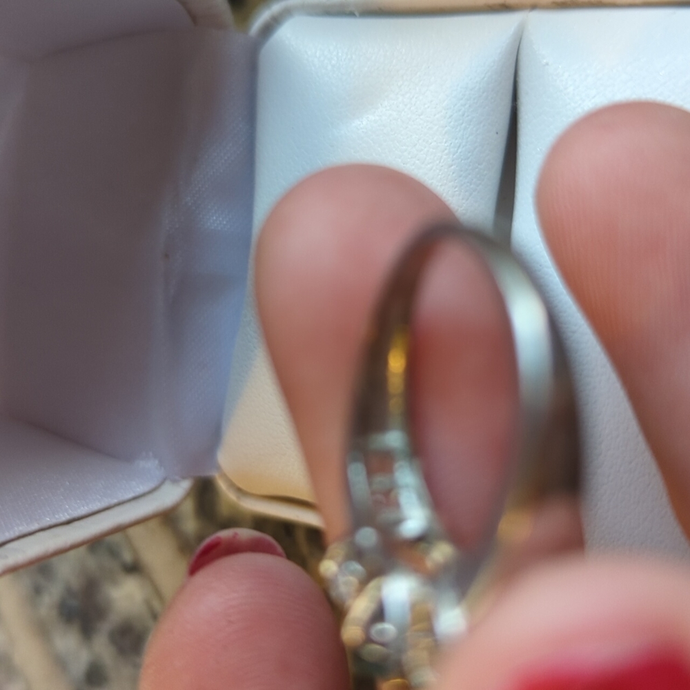 Nib Emerald & Diamond Ring Size 7 - Picture 5 of 11